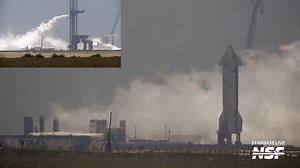 28K views · 361 reactions | Busy day at the Starbase launch site with a Ship 30 cryo proof test, followed by a Static Fire attempt that was scrubbed, in between the various GSE pipes at the orbital side experienced extended testing and venting. follow along anytime on NASASpaceflight's Starbase Live | NASASpaceflight.com | Facebook