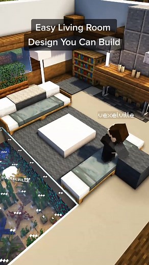 Minecraft 12x12 Living Room Build Idea