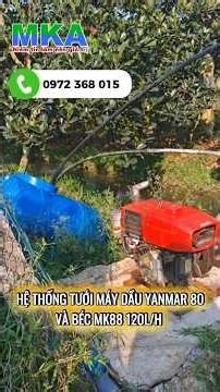 Irrigation system using Yanmar 80 diesel engine and MK88 120-liter sprinkler nozzles, implemented...