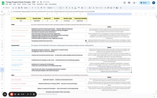DAP Therapy Progress Note Template, DAP Notes Template, Counseling Notes, Therapy Progress Notes, Clinical Notes, Therapy Notes Template - Etsy