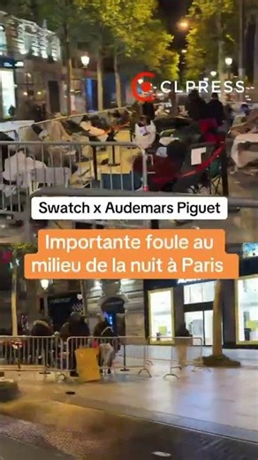 SWATCH - 2 jours d'attente sur les Champs pour la sortie de la montre collector "Royal Pop" Audemars