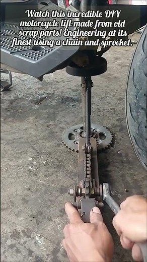 Amazing DIY Motorcycle Lift Built From Scrap Parts