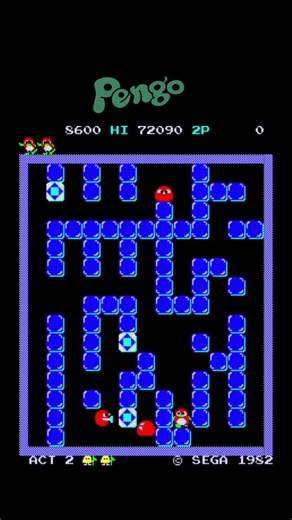 Pengo 2 – Classic Arcade Gameplay#shorts