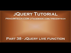 jQuery live function