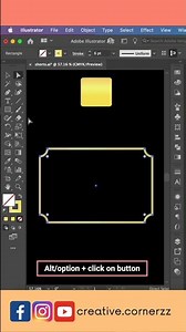 Simple Frame Design in Adobe illustrator #shorts