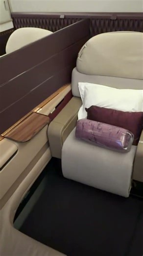 Qatar Airways first class cabin on A380 #travel #firstclass #flying #airplane #qatarairways