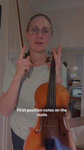 1st Position notes on the violin #violinteacher #violin #violinist