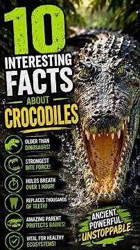 🐊10 Interesting Facts About Crocodiles | The Ultimate Ancient Predator! #facts #crocodilian #facts
