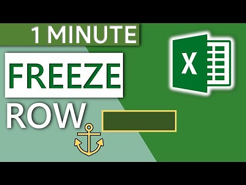 Excel Freeze Row / Lock Pane (2020) - 1 MINUTE