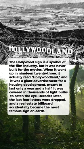 The Hollywood Sign Was An Ad And Said Something Else