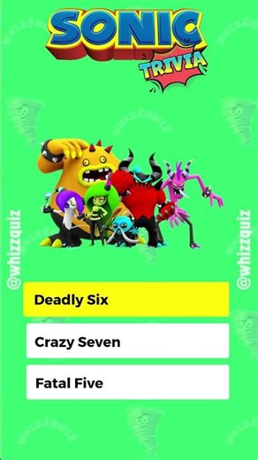 Ultimate Sonic the Hedgehog Trivia Quiz V05