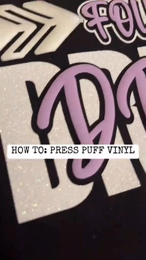 Still struggling with puff vinyl? 😩 Don’t worry — I’ve got you covered! Here’s how I made this custom t-shirt design using glitter HTV and Heat Transfer Warehouse puff vinyl in silver and lilac ✨ Make sure to check their recommended heat settings before pressing — it makes all the difference! 💨 Tutorial by by @purposelyprepared87, #cricuttutorial #puffvinyl #htvvinyl #cricutprojects #tshirtdesign #cricuthacks #cricuttips #cricutforbeginners #cricutmade #vinylcrafts | Cricut Crafting for beginn
