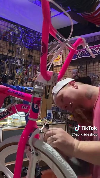 Regular day around here! Building a fresh GT, staying focused. WORK FLOW is key! . #gtperformer #gtprofreestyletour #oldschoolbmx #80sbmx #gtbmx #bmxrestoration #keepyamindright #bmx #bikelife #bikemechanic #bmxfreestyle #bmxfreestylephotos