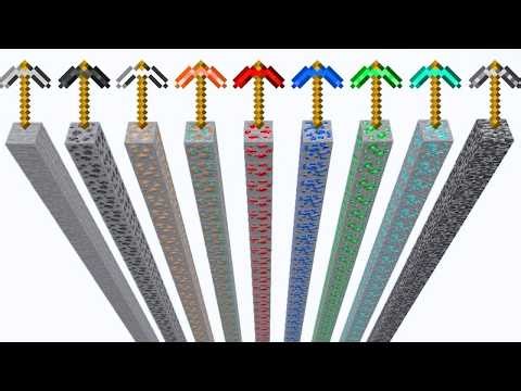 which pickaxe is the faster? - minecraft compilation