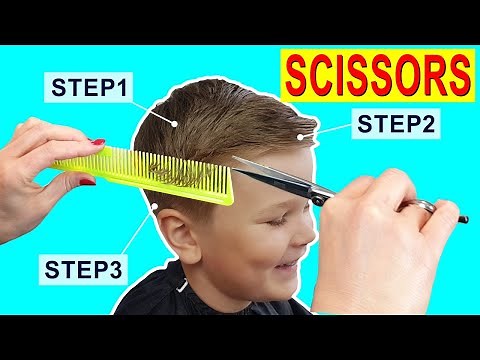 SCISSOR HAIRCUT TUTORIAL | HOW TO CUT BOYS HAIR AT HOME