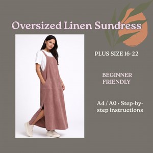 Patron de couture robe chasuble oversize, pull Cottagecore, guide maxi PDF - Etsy France