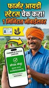 Farmer ID Status Check कसा करायचा? 1 मिनिटात मोबाईलवर सोपी पद्धत #ytshorts #youtubeshort