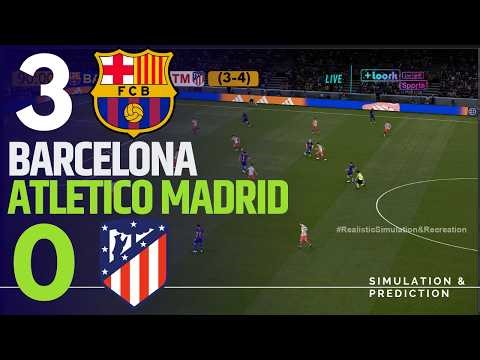 Barcelona 3 vs. 0 Atletico Madrid 🔴 | Copa del Rey 25/26 | Virtual Football Simulation and Recration