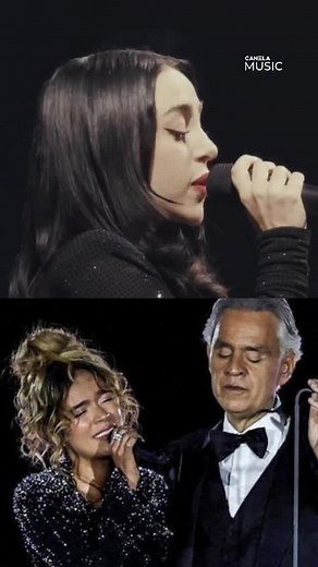 29K views · 20K reactions | Nicki Nicole se unió a Andrea Bocelli para cantar “Vivo Por Ella”… y sí, la magia volvió a suceder ✨ Tiempo atrás, Karol G también interpretó este himno junto al maestro italiano, demostrando que la música une generaciones, voces y mundos. Dos momentos distintos, un clásico eterno. 懶 #CanelaMusic #KarolG #NickiNicole #AndreaBocelli | Canela Music | Facebook