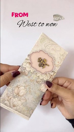 DIY Money Cover From Old Invitation Card | Easy Step-by-Step Tutorial ✨ #shorts