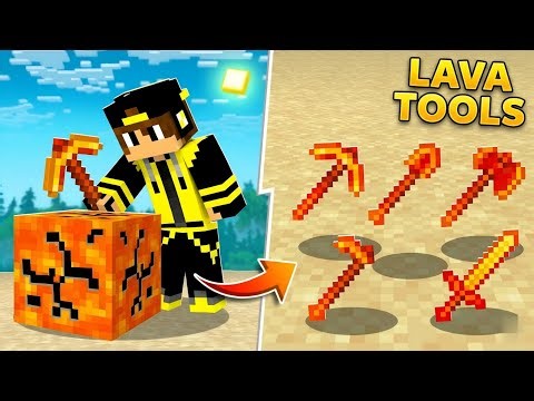 MINECRAFT BUT, I CAN CRAFT LAVA TOOLS! 🔥