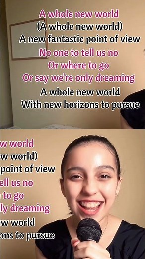 A WHOLE NEW WORLD (Female Part Only - Karaoke) - #shorts #duetwithme #duets #disney #aladdin #zayn