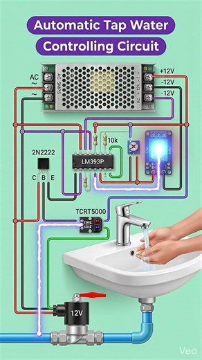 Automatic Tap Water Control Circuit | Smart Water Level Controller DIY | Automatic Water Pump System