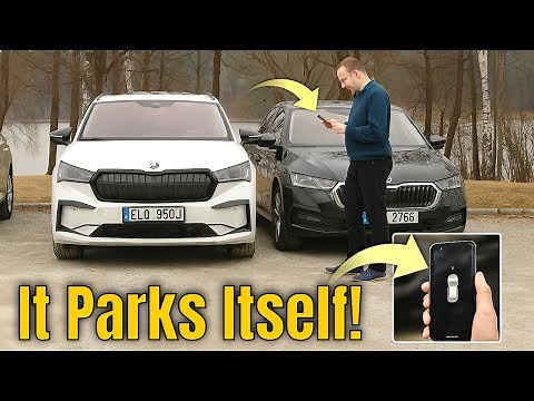 This Škoda Can Park Itself! Remote Parking Demo with Enyaq & Enyaq Coupé