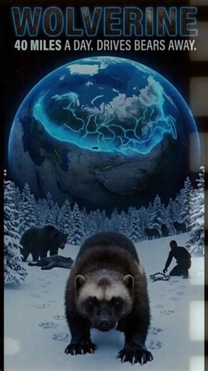 This Animal Dominates Bears in Winter #wolverine #survival #extreme
