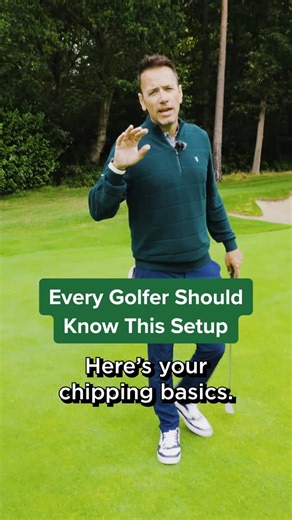Nick Dougherty on Instagram: "If you struggle with chipping, start here. Today’s Tee Time Tip covers the absolute basics: narrow stance, weight forward, preset impact… then just rock the shoulders. Keep it simple and you’ll strike it properly every time. #golf #golflesson"