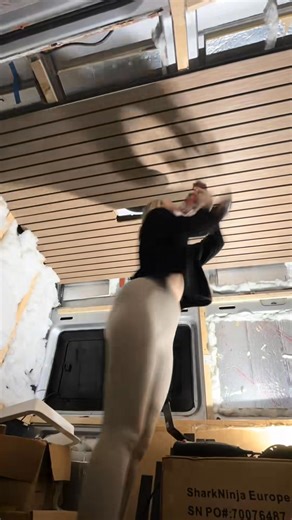 Part 17! My ceiling install 🤩 A massive thanks to @Walls and Floors for gifting me these panels, they look so perfect, I couldnt be happier!! #gifted #diyvanconversion #sprintervan #diyv | Tias Vanlife