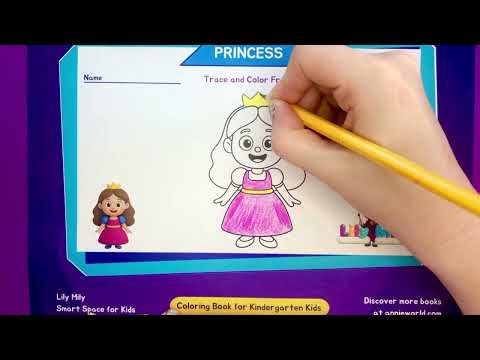 Princess Coloring Page for Kids | Cute Princess Drawing and Coloring Video 🎨✨