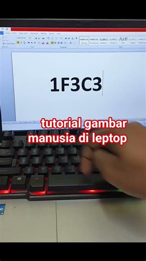 tutorial gambar manusia di leptop #fypシ゚viral #keyboard #fypyoutube #monetization