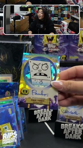 #DoodleBob Auto Pull?! Paul Tibbitt Topps Chrome Hit