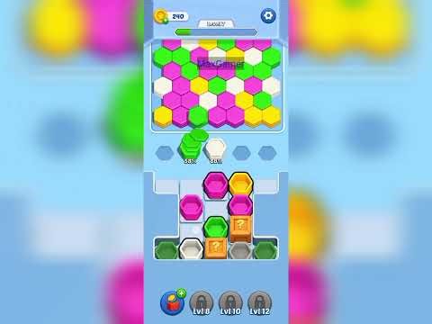 Hexa Fall Color Sort all levels 1-2-3-4-5-6-7-8-9-10 gameplay walkthrough solution