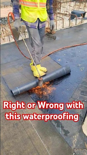 🔥 Waterproofing with Torch-On Membrane | Construction Site in Action! #civilengineering #excavator