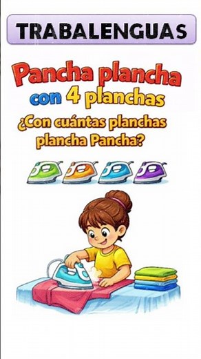 😝Easy and fun tongue twister💁‍♀️Pancha plancha📌 For children 👩‍❤️‍👨 #humor