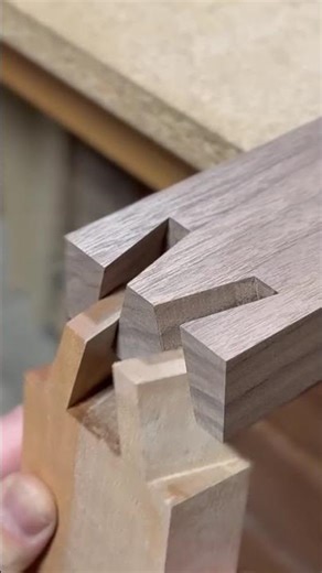 The Perfect Double Dovetail Joint 🪵✨ #Shorts #Woodworking