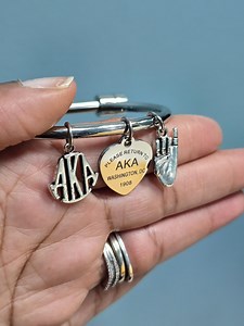Divine Nine Sorority Shackle Screw Bar Bangle Bracelet - D9 Bracelet - Sorority Bracelet - DST Bracelet - Divine Nine Gifts - Etsy
