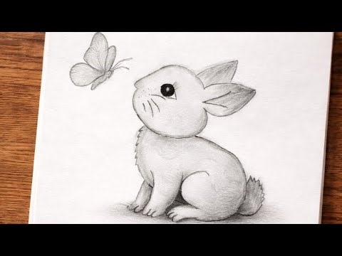Cute Bunny Drawing ✏️ Easy Pencil Sketch for Beginners | Step-by-Step Tutorial