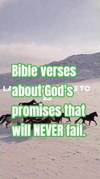 BIBLE VERSES ABOUT GOD'S PROMISES THAT NEVER FAILS.