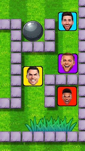 ⚽ RONALDO & ISHOWSPEED & MRBEAST & MESSI ⚽ NEW SECRET MAZE CHALLENGE🔥2D Cartoon Animation