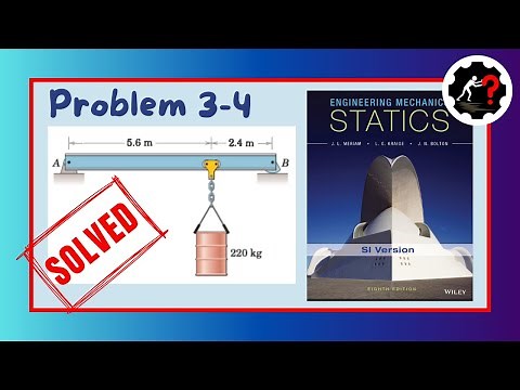 Problem 3.4 | Determine the reactions at the supports | ENG-MCH ANSWERS