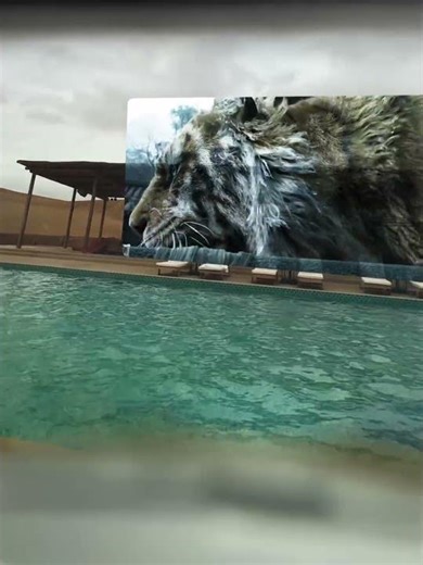 POV: Your TV screen floats over your pool 🏊 #xreal #arglasses #movie