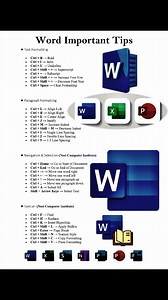 3.4K views · 34 reactions | Wórd Advance Important shortcut keys #keyboard #Word | NECI Computer Institute | Facebook
