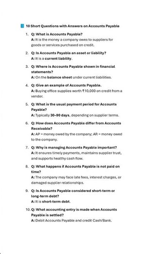 Quick Practice Set on Accounts Payable for Students 📚