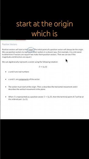 Introduction to Position Vectors