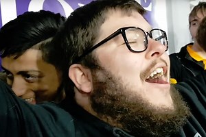 VIDEO: Newport fan sings 'I've conquered all the chippys' song at game