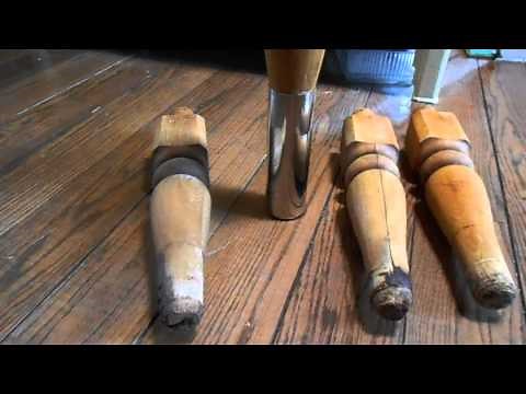 Vintage Butcher Block Table Rehab Leg Repair