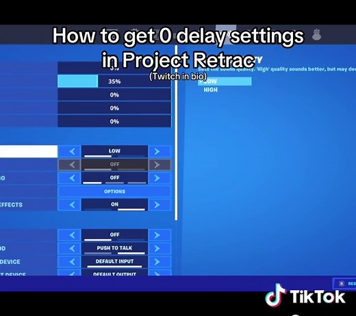 0 Delay Settings in Project Retrac — Best Configuration